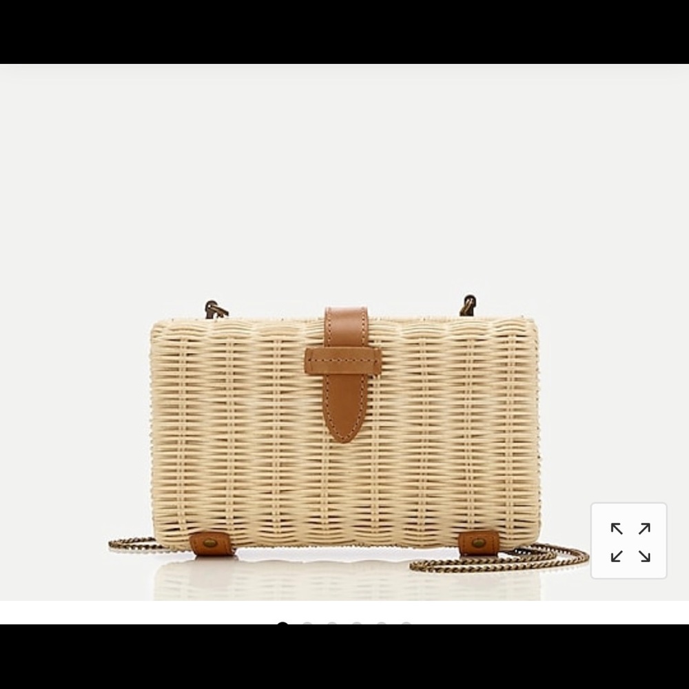 J.Crew rattan crossbody bag, brand new with tags.